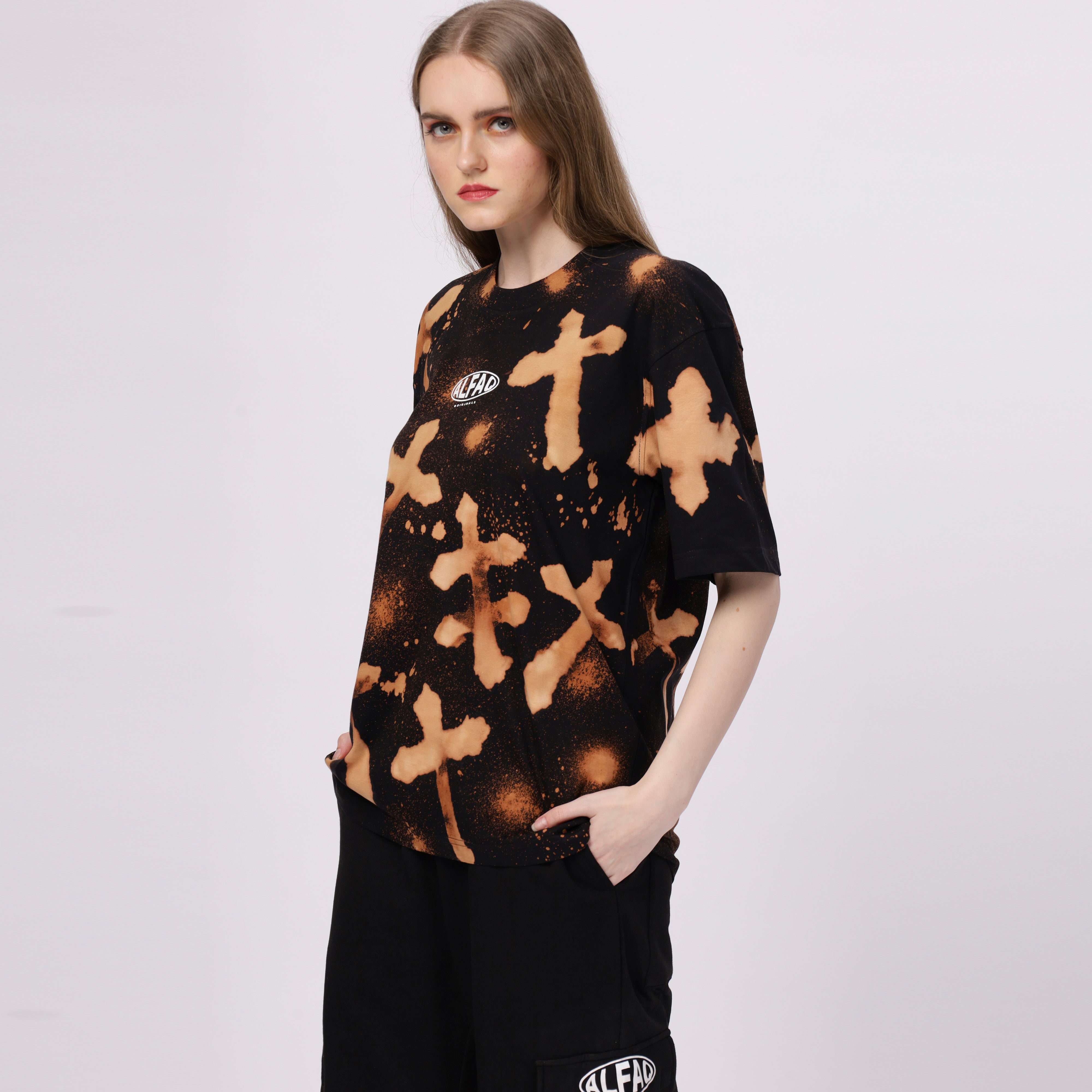 Alfaq Orignal Cross Oversized Tshirt - Alfaq